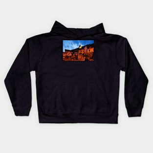 Old town, dusk, Bacharach, Middle Rhine, Rhine, evening Kids Hoodie